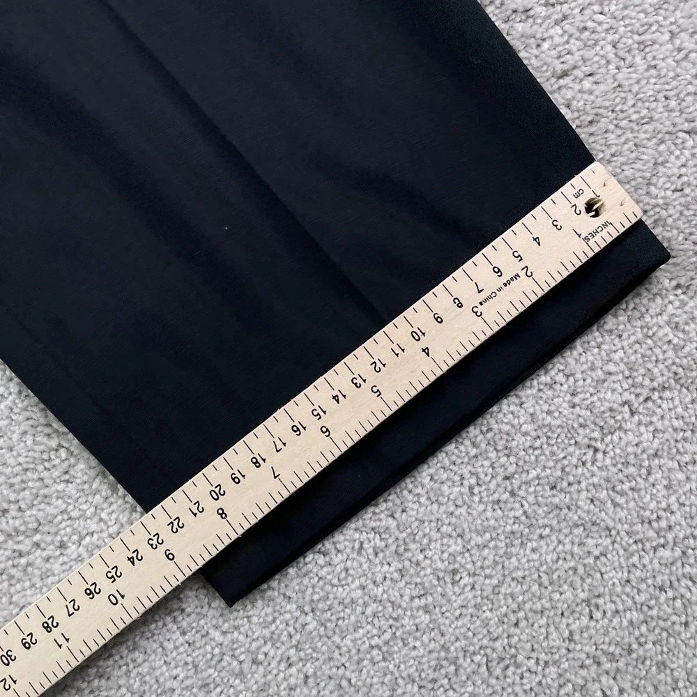 Vintage Banana Republic Pants Mens 33x30 Black Wool Blend Flat Front Trousers